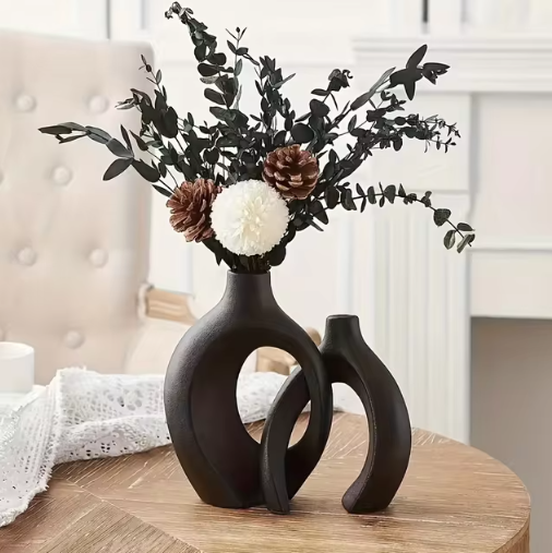 Unik Keramikvase i Boho Stil – Håndlavet Dekoration