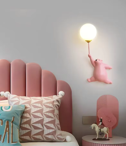 Unik LED Børnelampe med 3D-Måne - Beroligende Natlys