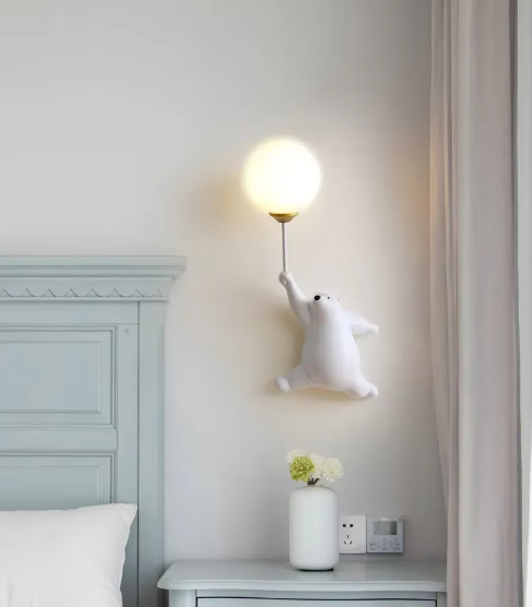 Unik LED Børnelampe med 3D-Måne - Beroligende Natlys