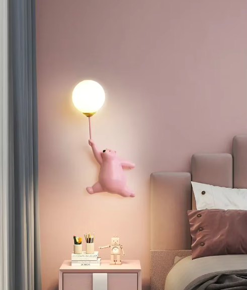 Unik LED Børnelampe med 3D-Måne - Beroligende Natlys
