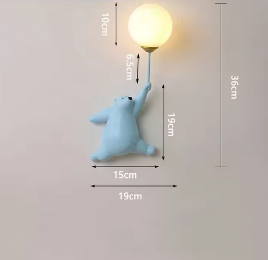 Unik LED Børnelampe med 3D-Måne - Beroligende Natlys