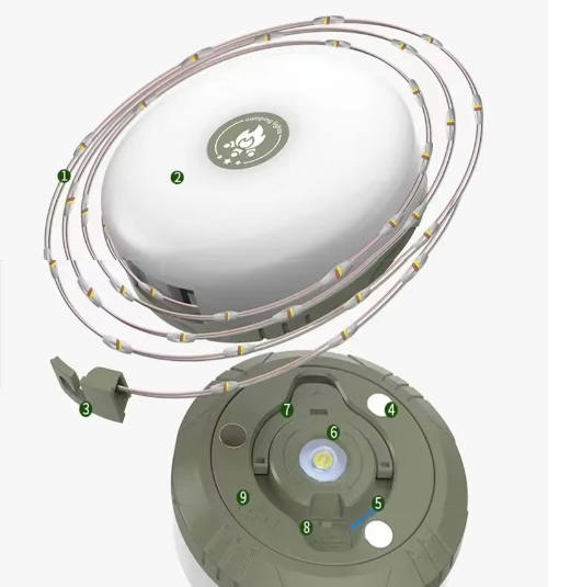 Bärbar LED-campinglampa - Långvarig och robust ljuskälla