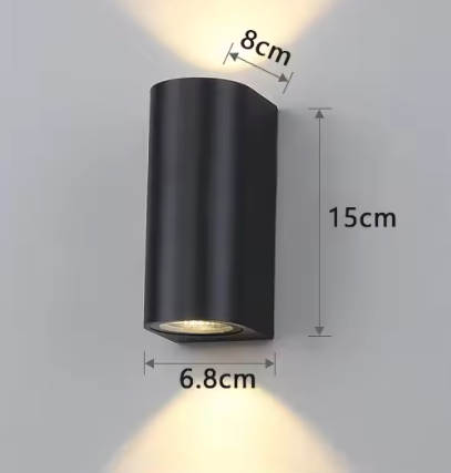 Elegant LED-væglampe til indendørs og udendørs brug, IP65