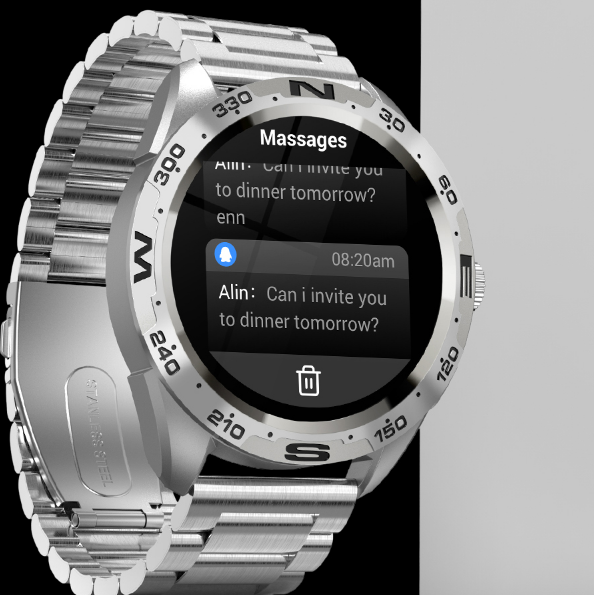 Stilfuld sport fitness tracker ur til mænd med Bluetooth-opkald og HD berøringsskærm