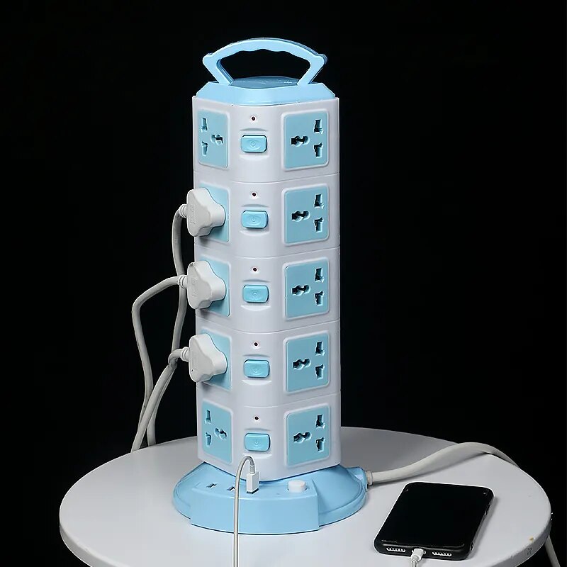 Tower Design Surge Protector Vertikal Strømstik