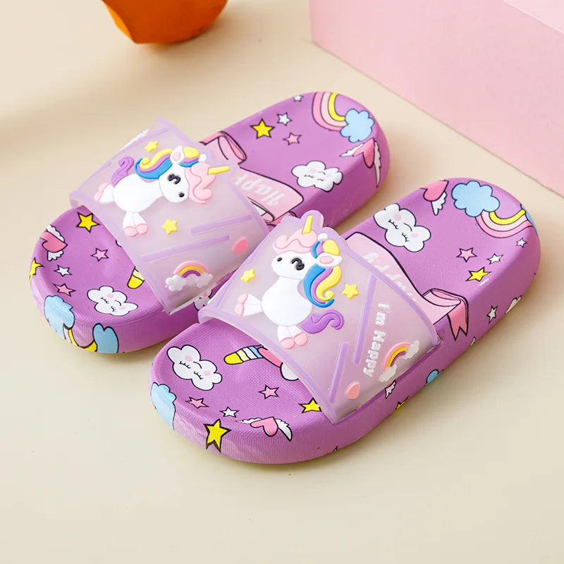 Unicorn Slippers för Barn – Perfekta för Inomhusbruk och Badrummet