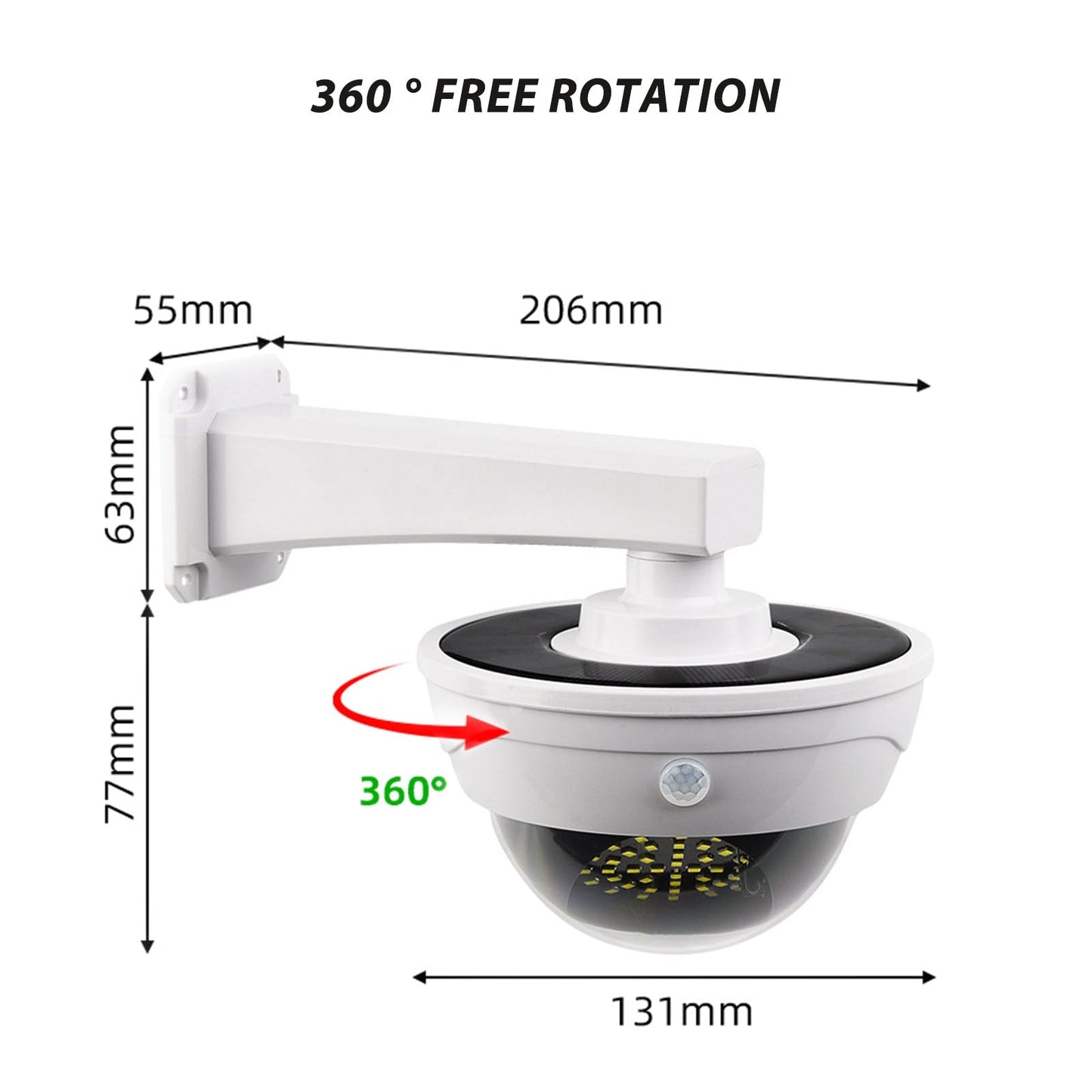 Udendørs vandtæt solardummy sikkerhedskamera