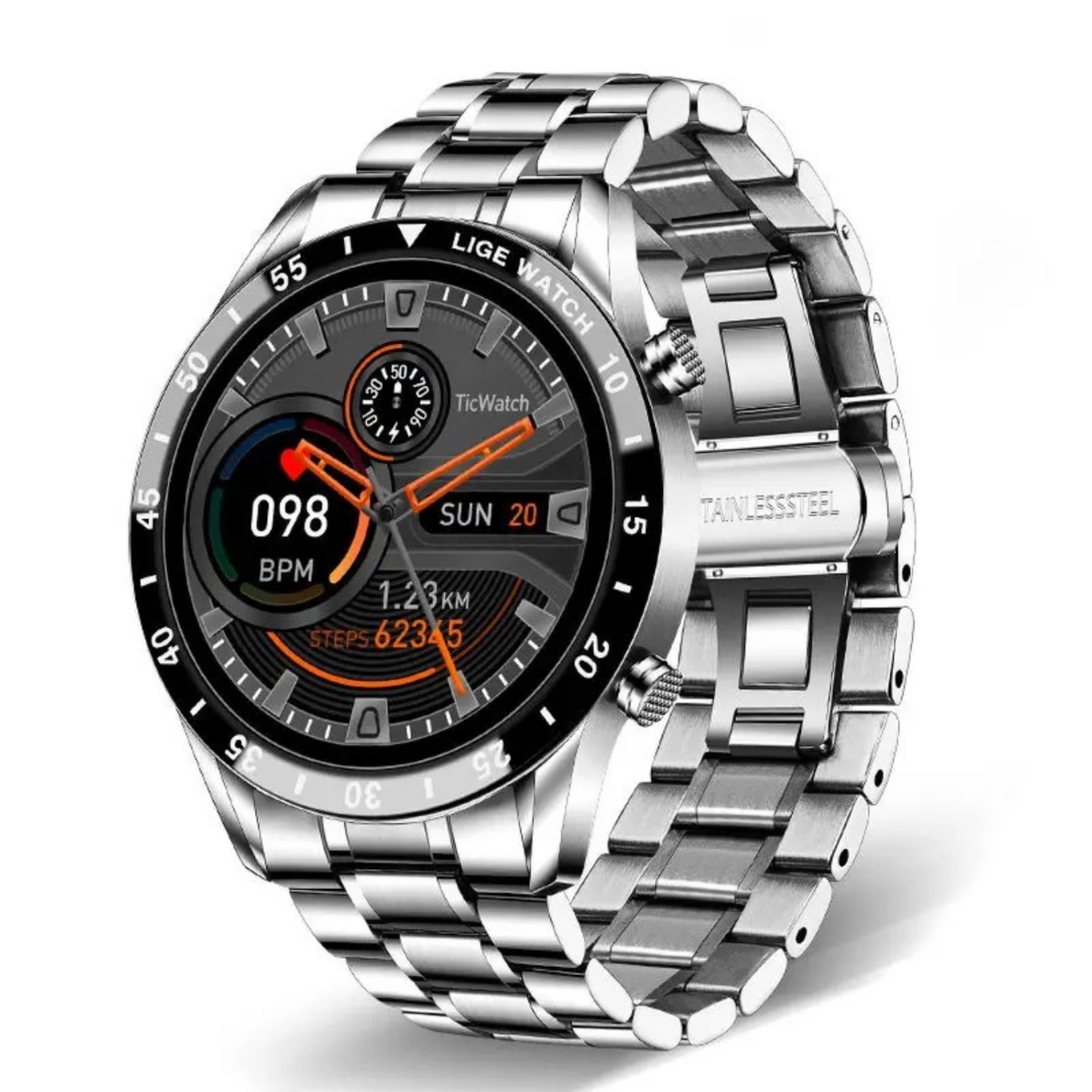 Multifunktionell Smartwatch med Aktivitetsspårning och Aviseringar