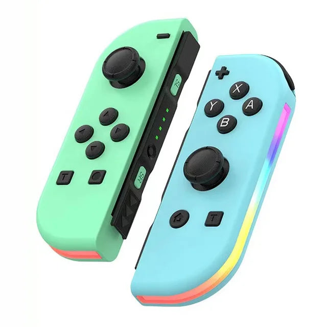 Trådløs Switch controller med RGB lys | Ergonomisk Joypad til Nintendo Switch, OLED og Lite