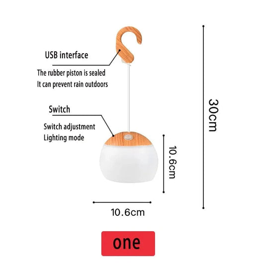 Vandtæt LED Campinglanterne med USB-opladning