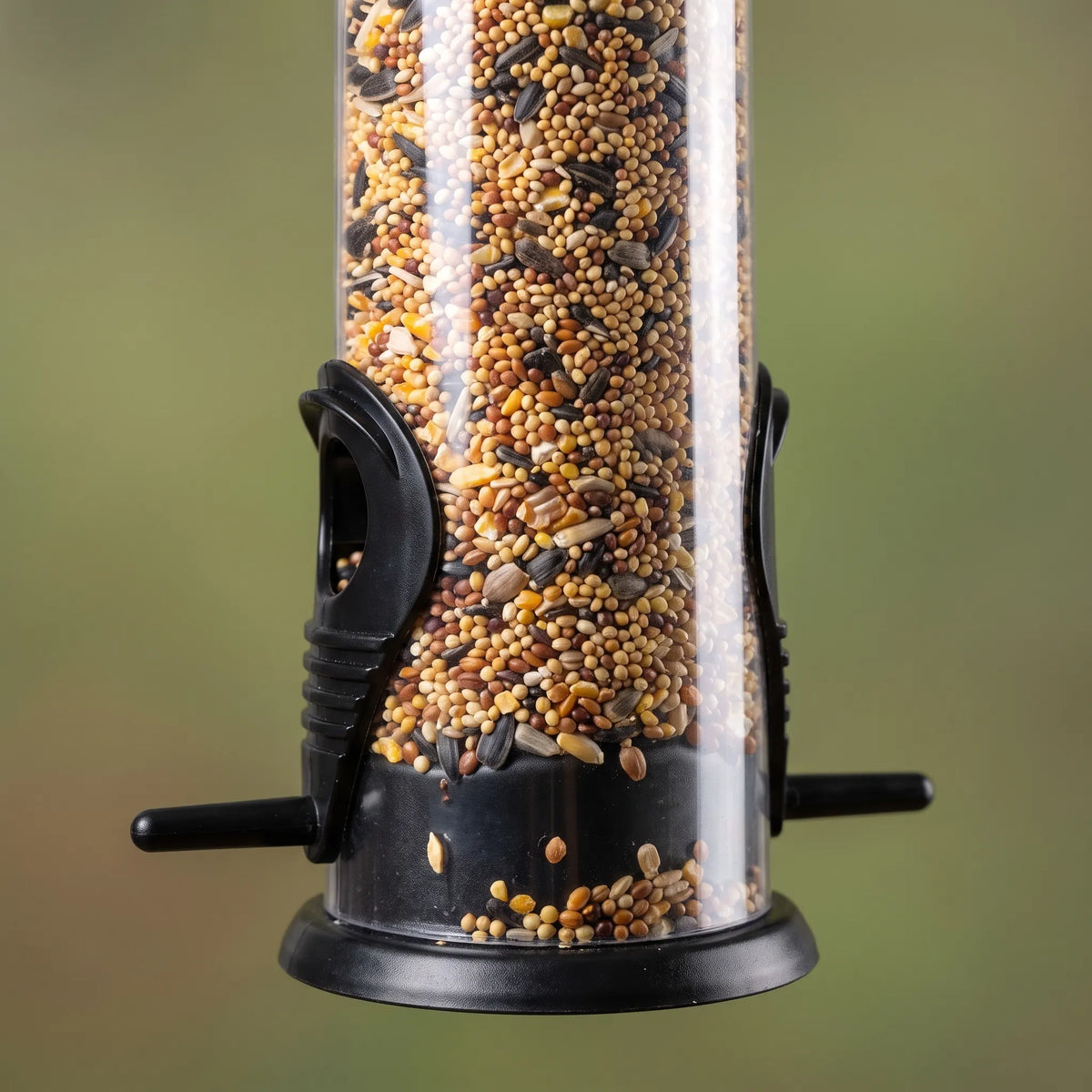 Gennemsigtig rørformet fuglefoderdispenser