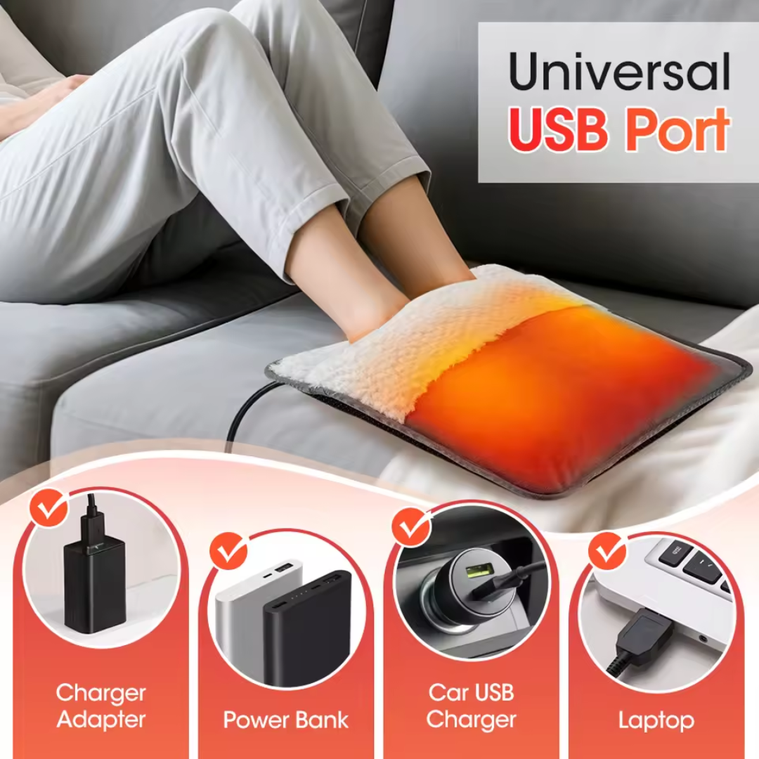 Elektrisk fotvärmarplatta - USB-driven komfort och värme