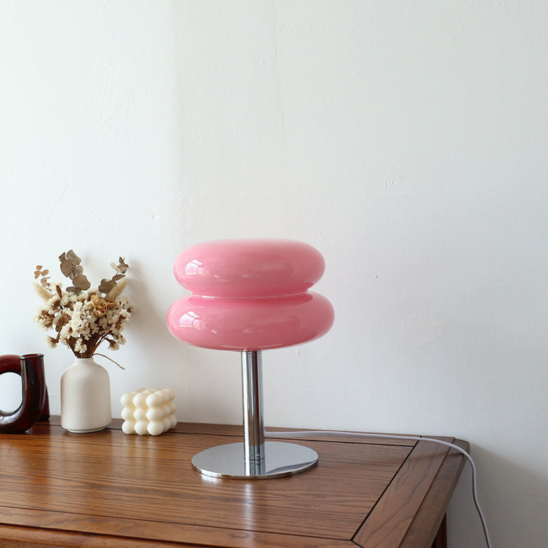 Italiensk Glasbordlampe – Moderne Design og Blødt Lys