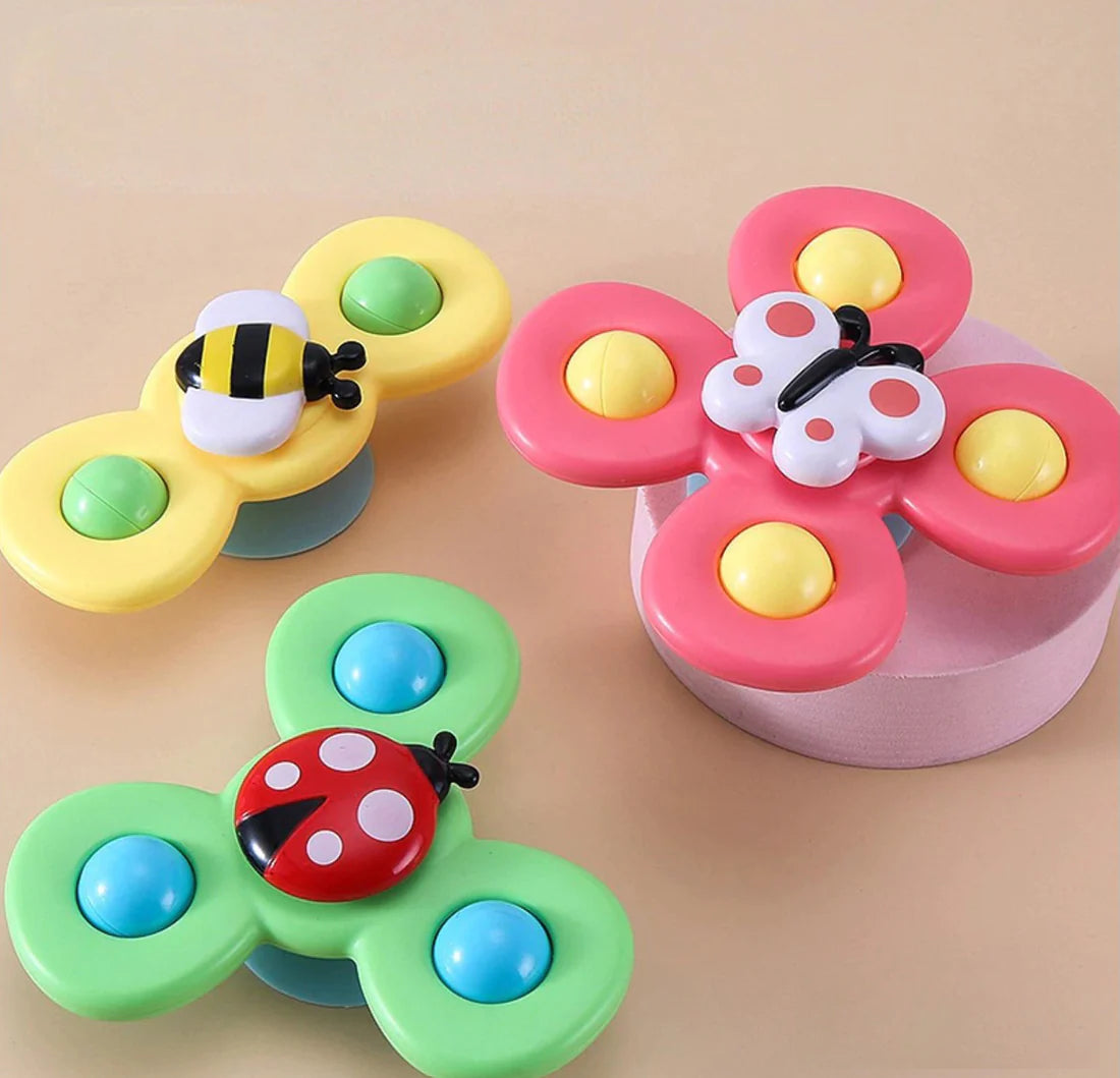 Montessori Spinner Legetøj med Sugekop – Sensorisk til børn til borde, vinduer og højstole
