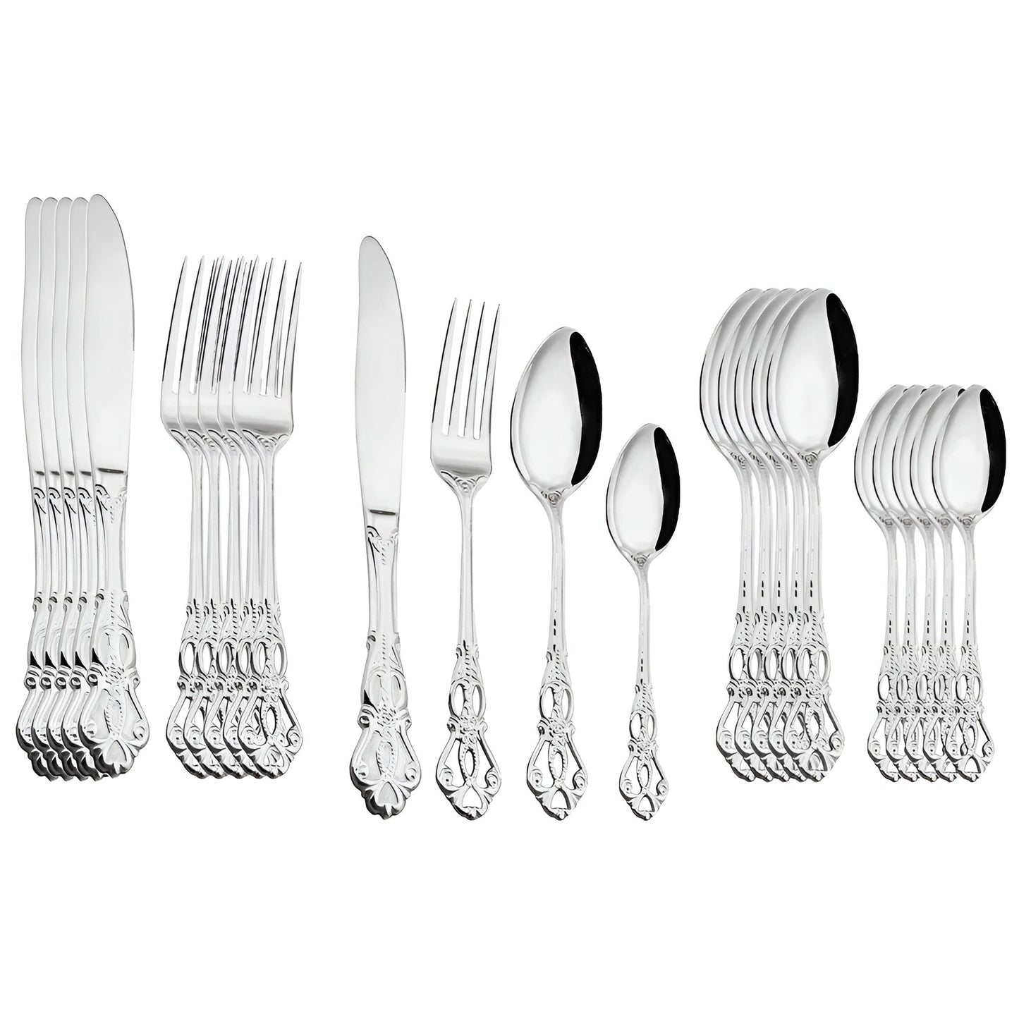 Elegant Bestik Sæt til 24 Personer – LuxCutlery