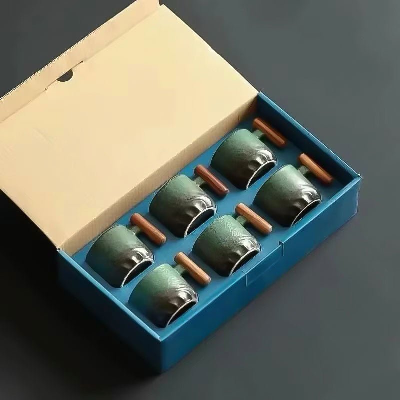 Porcelænsbechersæt - Stilfuld nydelse, 6 dele, 70ml