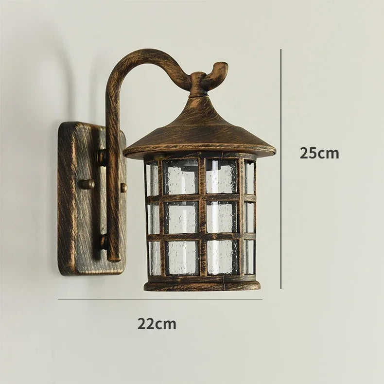 Vattentät Retro Vägglampa för Utomhusbruk - Klassisk Elegans