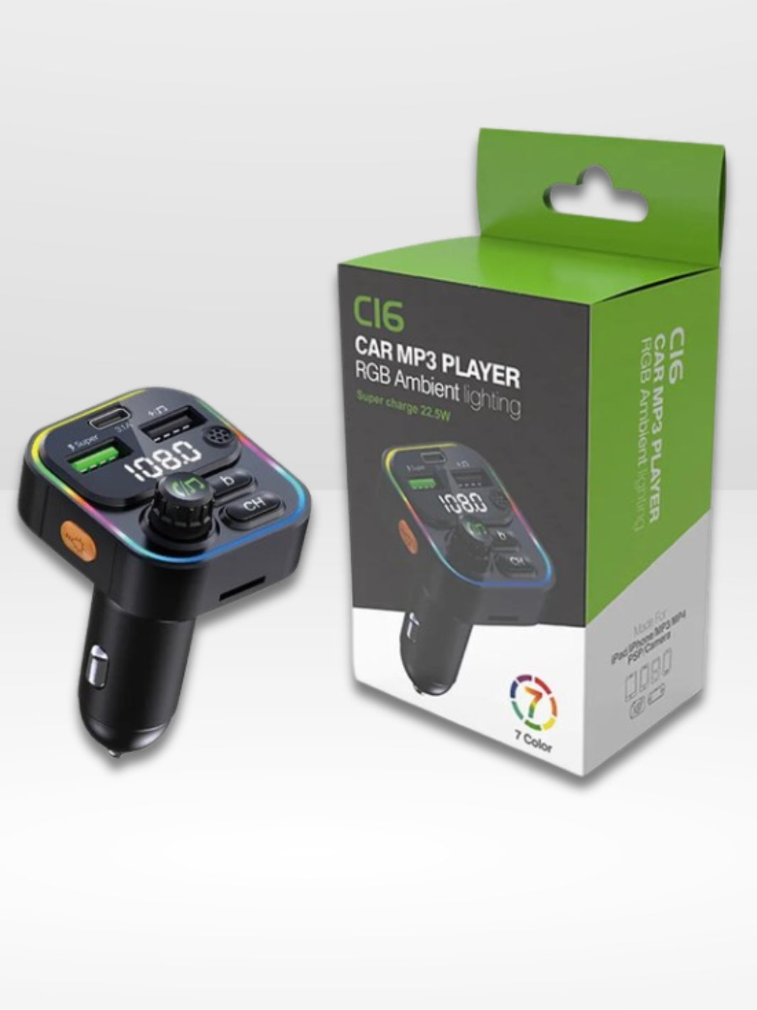 Kompakt Bluetooth FM Adapter til Bilen – Enkel og Effektiv
