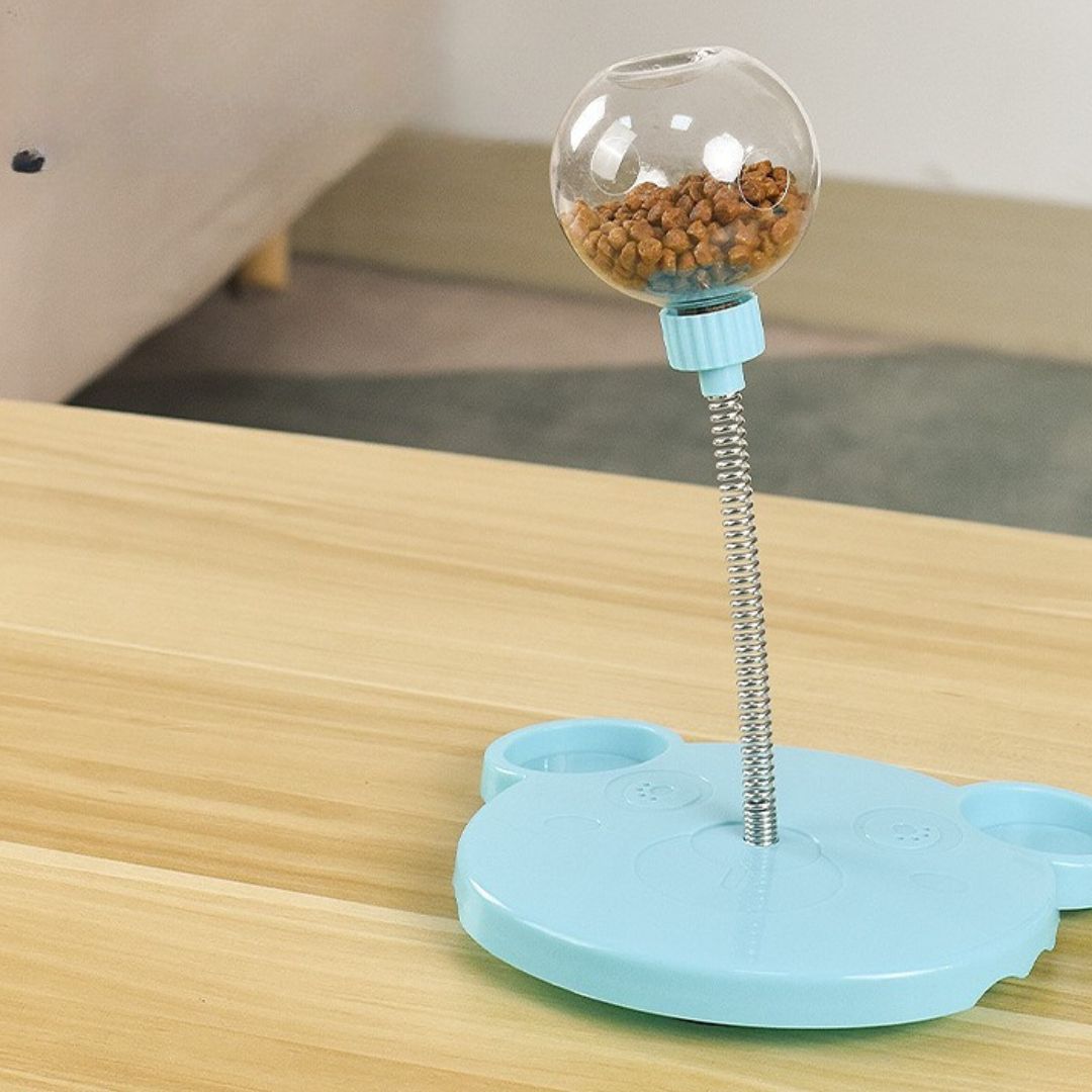 Interaktiva leksaker för djur med snackdispenser