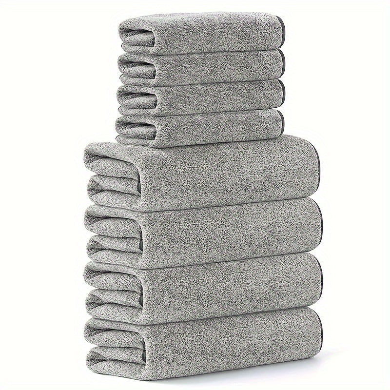 Set med 8 Lyxiga Mikrofiberhanddukar – Snabbtorkande och Absorberande