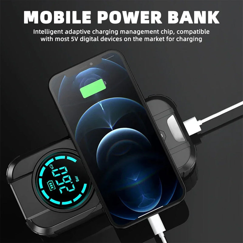Alsidig Bilpumpe m. Strømbank & Startbooster