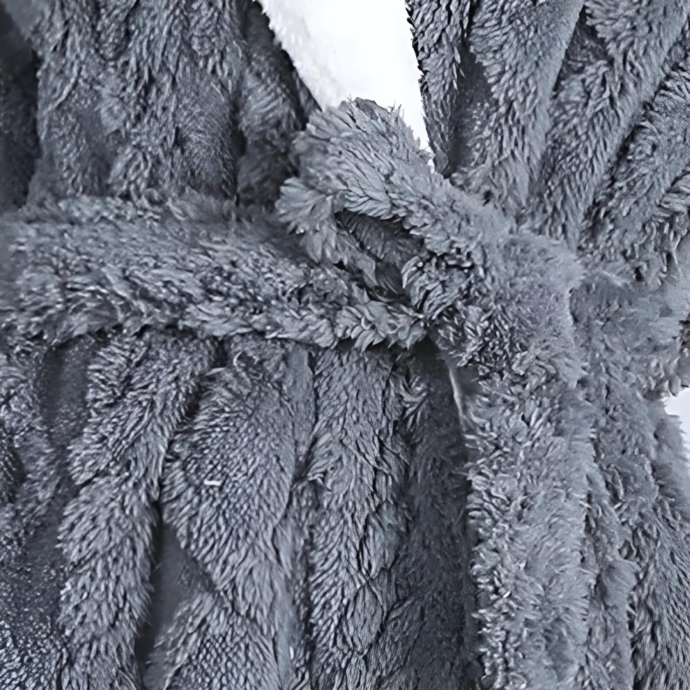 Luksuriøs Blød Fleece Morgenkåbe med Sherpa Foring