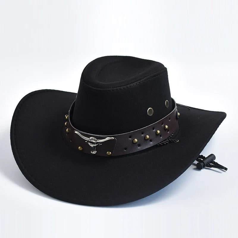 Klassisk cowboyhatt i ekologiskt läder