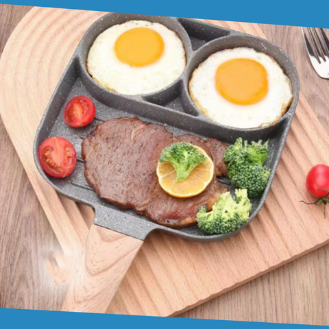 4-håls Non-stick Omelettpanna i Aluminium för Gas och Induktion