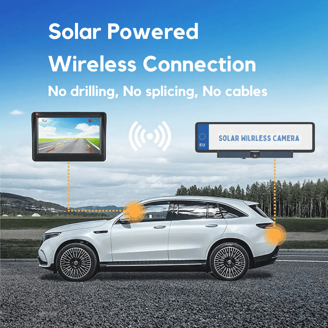 Trådløs HD Bakkamera med Solenergi og Vandafvisende Design