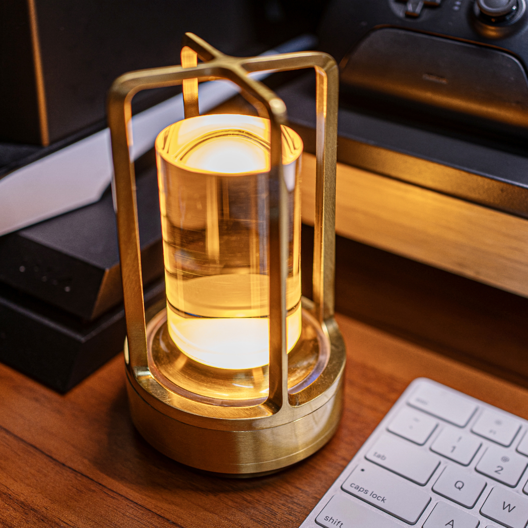 Elegant Krystallampe med Touch-Dæmpning og USB Opladning