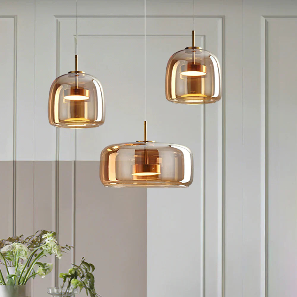 Modern taklampa i glas med LED - Snygg och energisnål