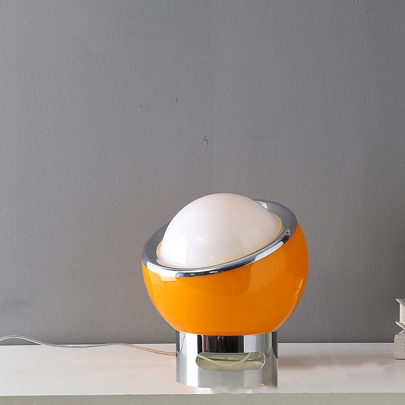 Elegant glasbordslampa med energibesparande LED-ljus