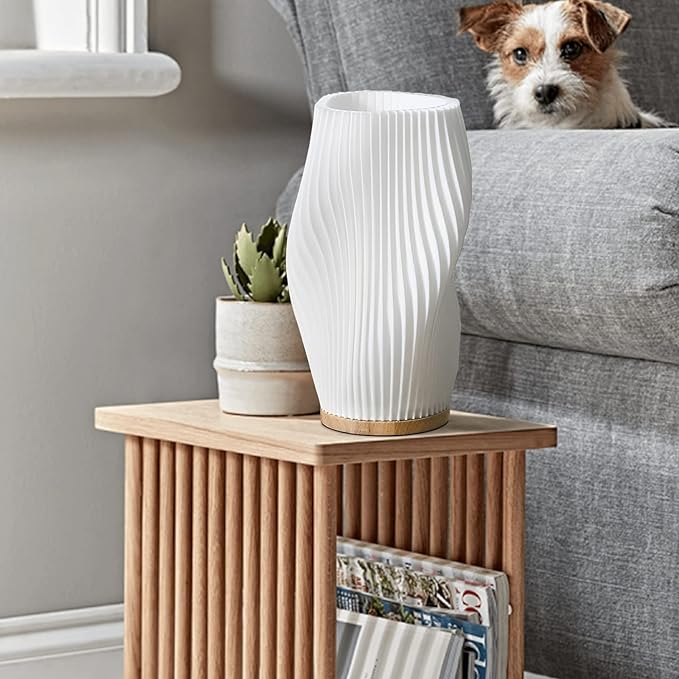 USB-bordlampe med justerbar lysstyrke og bølgeformet design