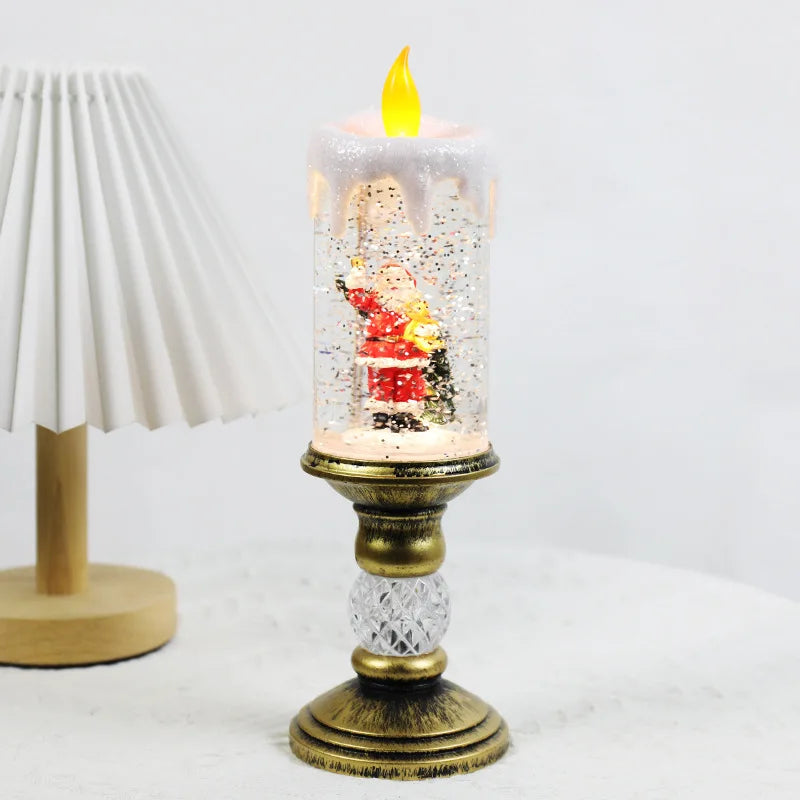 Magiske LED Julelys med Flammefri Glød og Sneeffekt