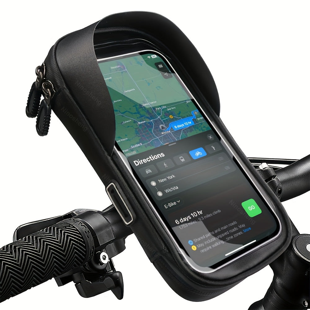 Vandtæt Smartphone Holder til Cykler og Motorcykler – 360° Rotationspose