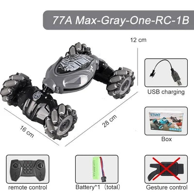 Fjärrstyrd Stuntbil med Geststyrning - 4WD, 2.4GHz, 1:16 Storlek