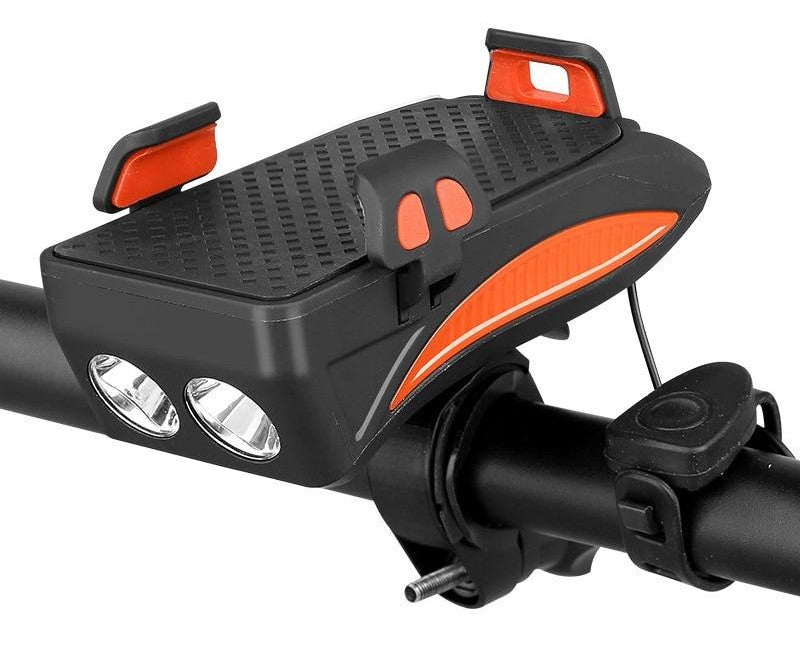 Multifunktionella cykeltillbehör med telefonhållare & LED-lampa
