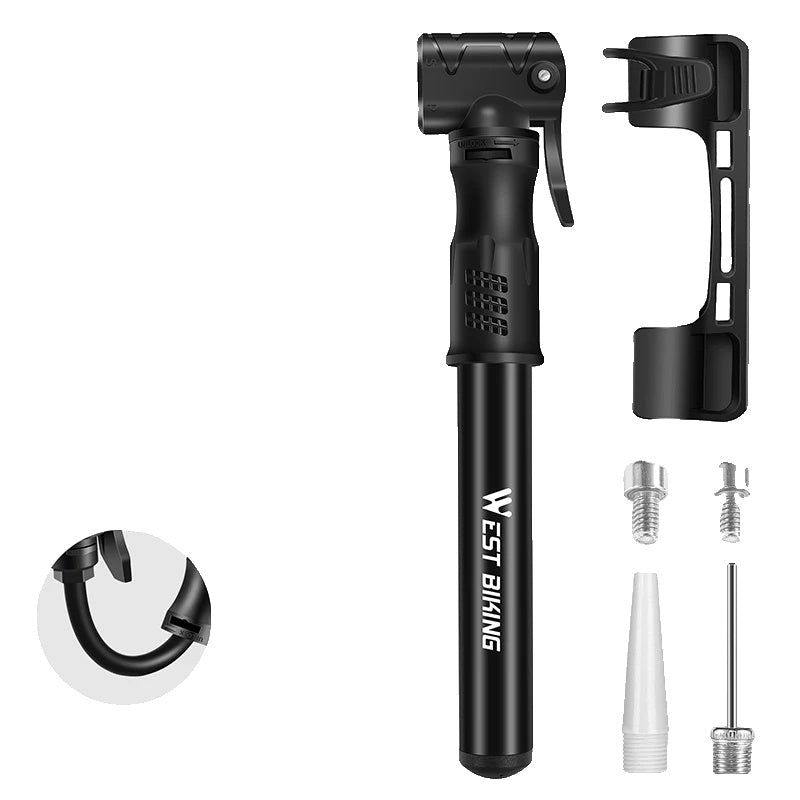Kompakt och Lätt Cykelpump för Racer - Upp till 100 psi, Aluminium
