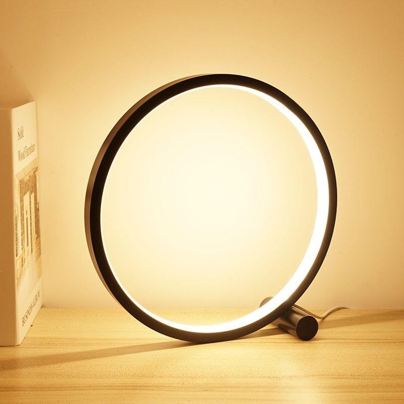 Elegant Halo Bordlampe med Blødt Stemningslys