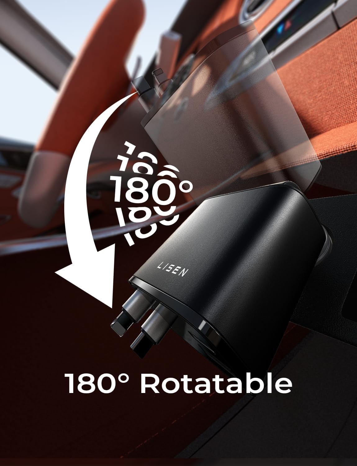 USB C Biloplader 69W med Foldbart Design