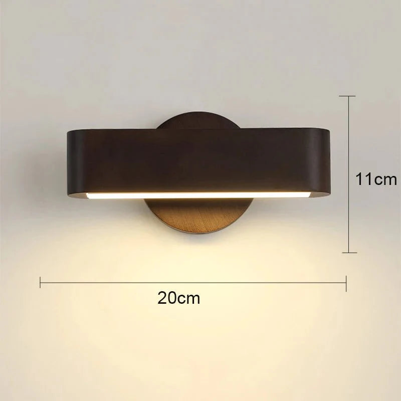 Flexibel Trävägglampa med Justerbar Ljusfärg för Hemmet
