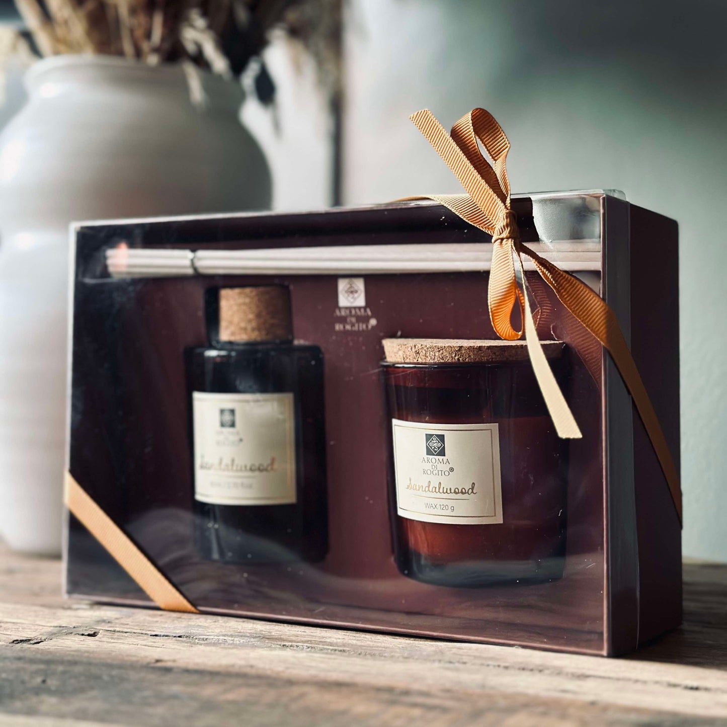 Doftande Vaxsmältare Presentkit – Sandelträ Hygge