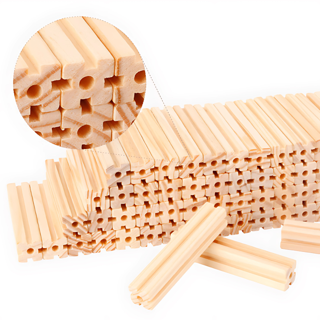 Trædukkehus Byggesæt til Kreativ Leg og Læring