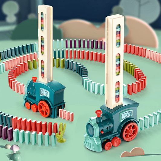 Automatisk Domino Tog: Kreativ Leg og Læring for Børn