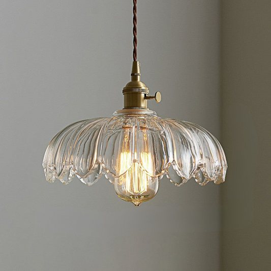 Unik Glaspendel med Vintage Blomsterdesign til Dit Hjem