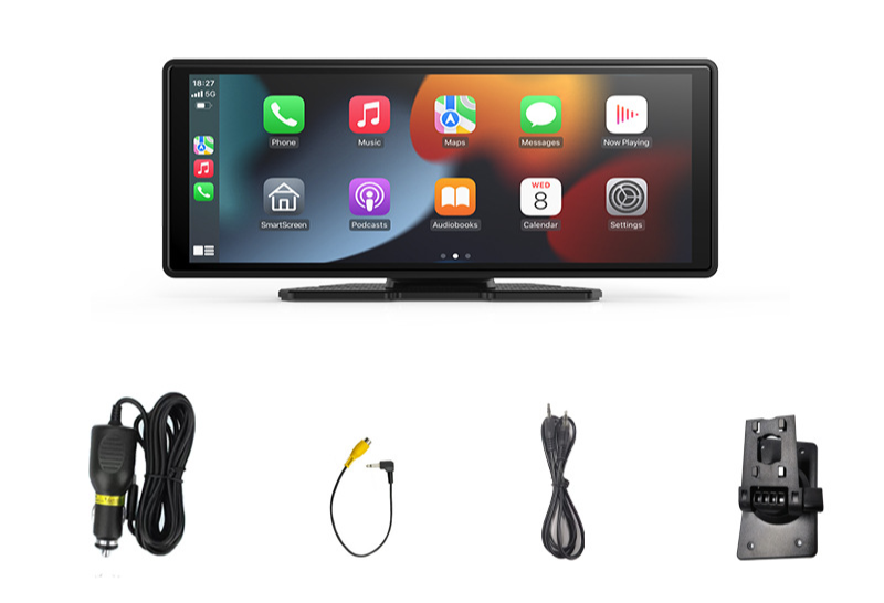 Trådløs Bilskærm med Touch & Stemmestyring for Sikker Kørsel