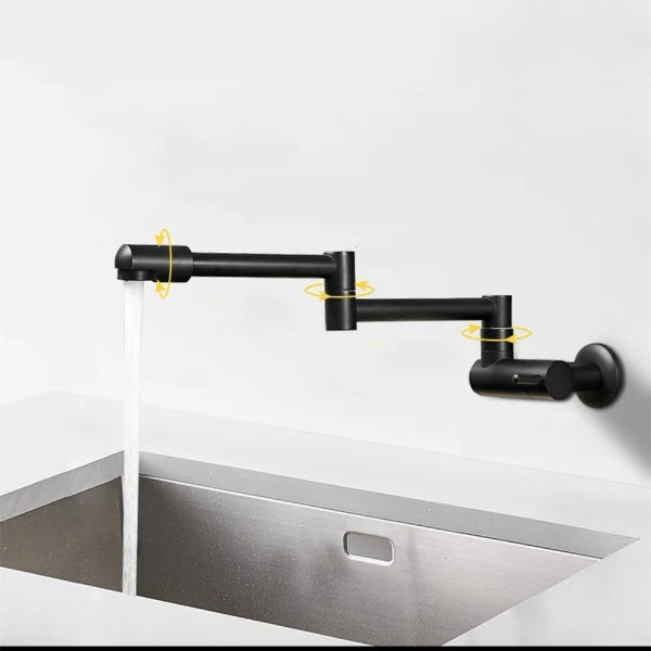 Væghængt foldbar krom grydefyldningsarmatur