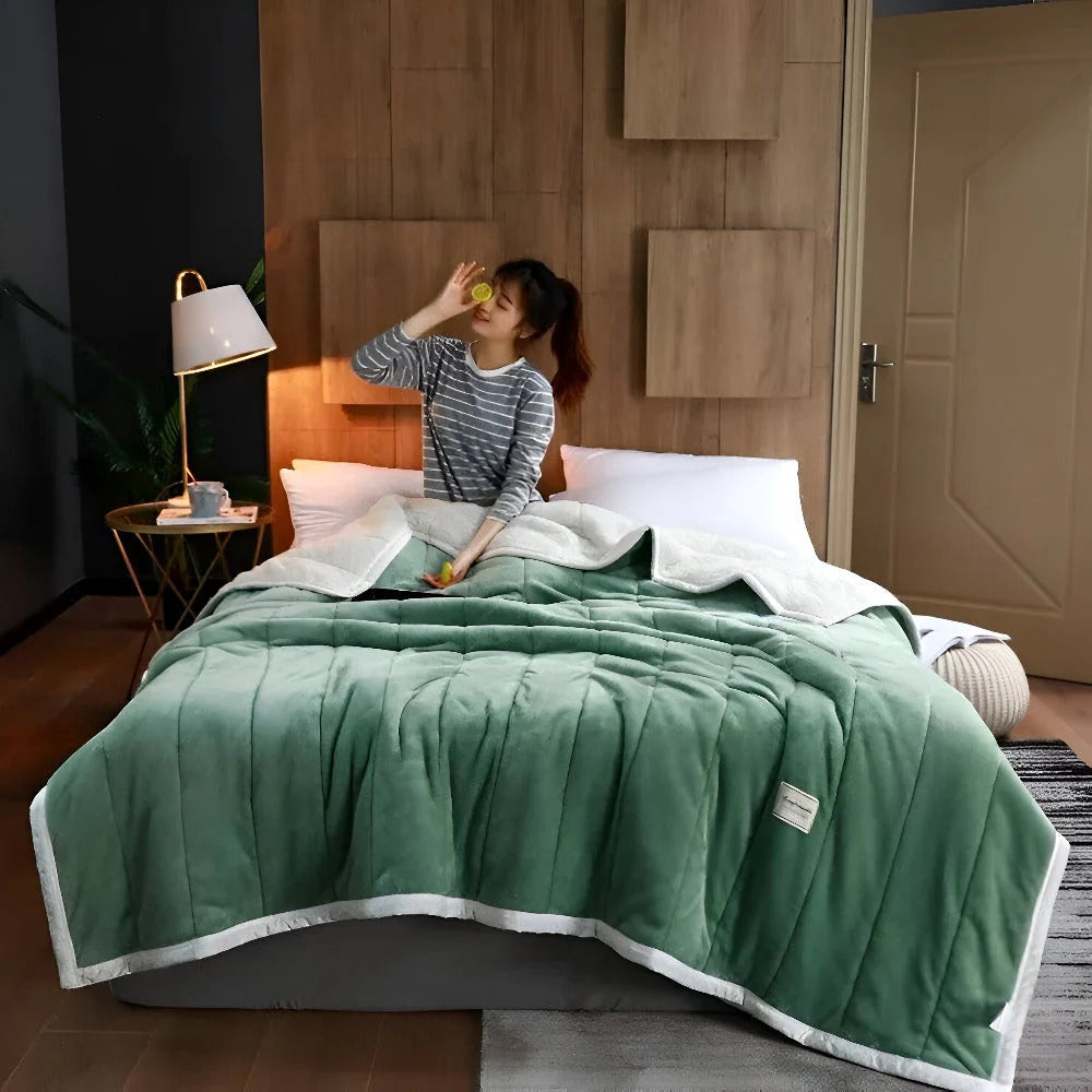 Vægttæppe med Sherpa Fleece Betræk - Stressreducerende Komfort