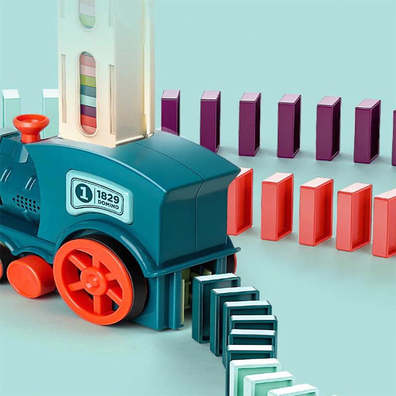 Automatisk Domino Tog: Kreativ Leg og Læring for Børn