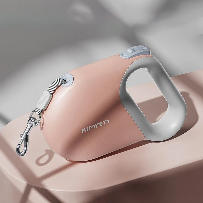 Flexibelt hundkoppel med reflekterande band - 5 meter